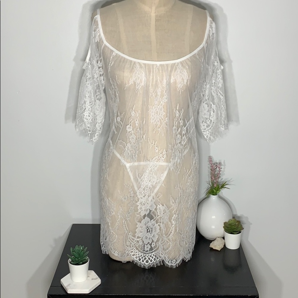 Sheer Lace Tunic & Thong (XL-19 | XXL-21) - Picture 6 of 16